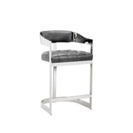 Sunpan Beaumont Counter Stool - Stainless Steel - Cantina Magnetite