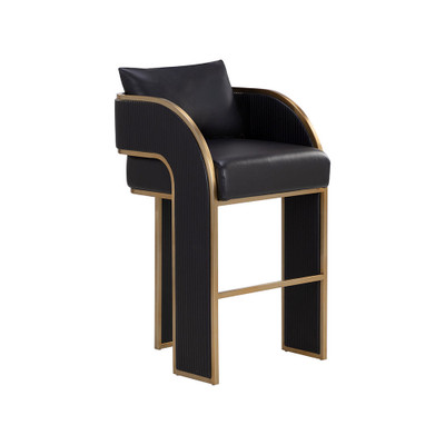 Sunpan Baz Barstool - Napa Black