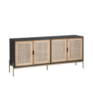 Sunpan Avida Sideboard - Large - Gold - Black/Natural