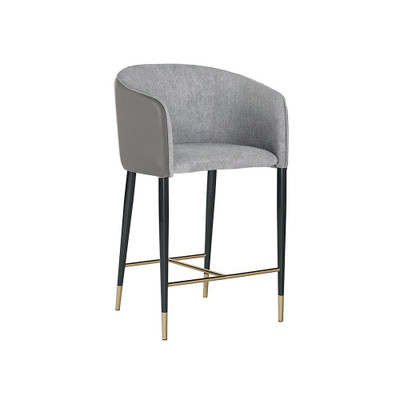 Sunpan Asher Counter Stool - Flint Grey / Napa Taupe