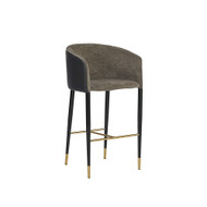 Sunpan Asher Barstool - Sparrow Grey / Napa Black