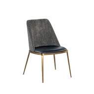 Sunpan Dover Dining Chair - Bravo Portabella / Sparrow Grey - Set Of 2