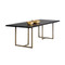Sunpan Donnelly Dining Table - Antique Brass - Dark Mango - 95"