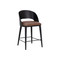 Sunpan Dezirae Counter Stool - Black - Cognac Leather