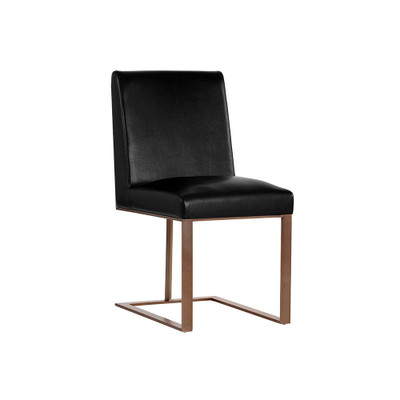 Sunpan Dean Dining Chair - Antique Brass - Cantina Black