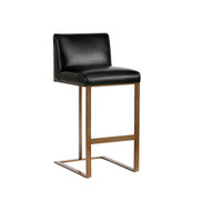 Sunpan Dean Barstool - Antique Brass - Cantina Black