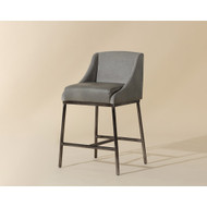 Sunpan Dalary Counter Stool - Bravo Metal / Polo Club Stone
