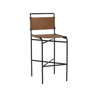 Sunpan Corrigan Barstool - Cognac Leather