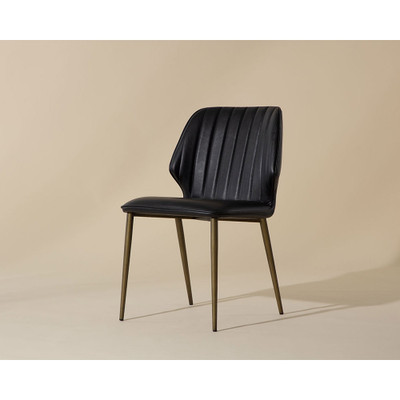 Sunpan Clinton Dining Chair - Bronze - Bravo Black - Set Of 2