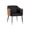 Sunpan Carter Dining Armchair - Napa Black / Napa Cognac