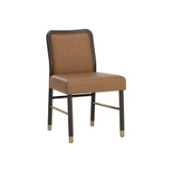 Sunpan Jeno Dining Chair - Milliken Cognac - Set Of 2