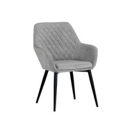 Sunpan Jayna Dining Armchair - Black - Polo Club Stone