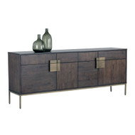 Sunpan Jade Sideboard - Antique Brass - Dark Mango