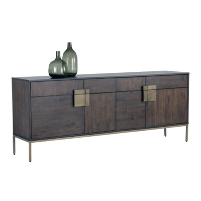 Sunpan Jade Sideboard - Antique Brass - Dark Mango