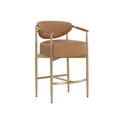 Sunpan Heloise Counter Stool - Milliken Cognac