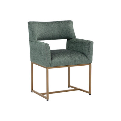 Sunpan Greco Dining Armchair - Aura Teal