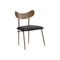 Sunpan Gibbons Dining Chair - Antique Brass - Charcoal Black Leather