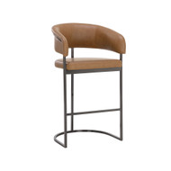 Sunpan Marris Barstool - Gunmetal - Milliken Cognac