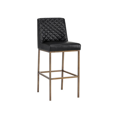 Sunpan Leighland Barstool - Coal Black