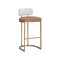 Sunpan Larissa Barstool - Napa Cognac / Rhea Light Barley