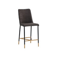 Sunpan Klaus Counter Stool - Black - Sparrow Grey / Napa Black