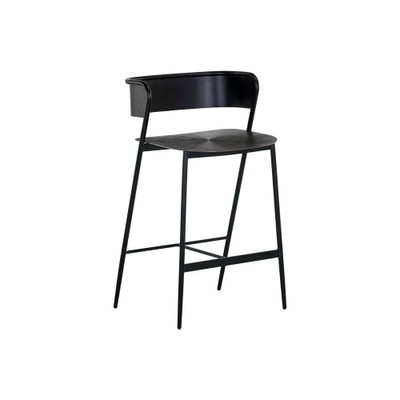 Sunpan Keanu Counter Stool - Gunmetal