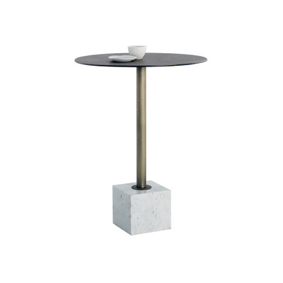 Sunpan Kata Bar Table - White Marble