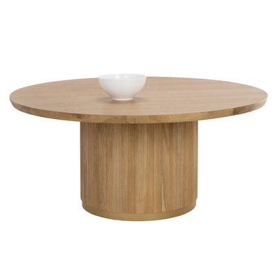 Sunpan Kalla Dining Table - Round - Rustic Oak - 68"