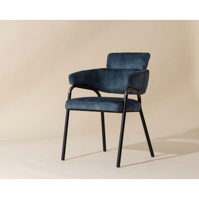Sunpan Sharqui Dining Armchair - Nono Petrol
