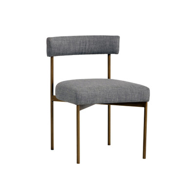 Sunpan Seneca Dining Chair - Antique Brass - Arena Cement - Set Of 2