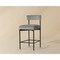 Sunpan Seneca Counter Stool - Black - Polo Club Stone