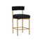 Sunpan Seneca Counter Stool - Antique Brass - Arena Navy