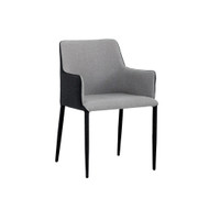 Sunpan Renee Dining Armchair - Armour Grey / Dark Slate