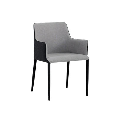 Sunpan Renee Dining Armchair - Armour Grey / Dark Slate