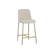 Sunpan Zeke Counter Stool - Antique Brass - Bergen Ivory