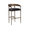 Sunpan Zanatta Barstool - Charcoal Black Leather