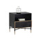 Sunpan Markwood Nightstand - Brass - Dark Brown