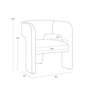 Sunpan Isidore Lounge Chair - Ernst Sandstone