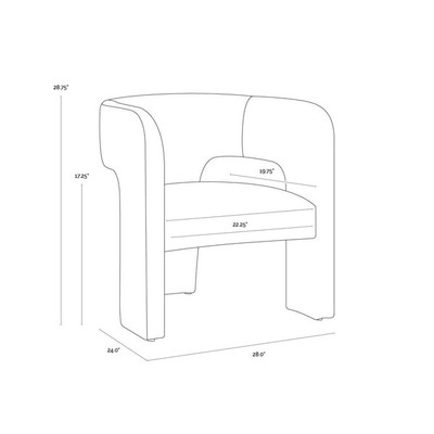 Sunpan Isidore Lounge Chair - Ernst Sandstone