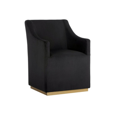 Sunpan Zane Wheeled Lounge Chair - Abbington Black
