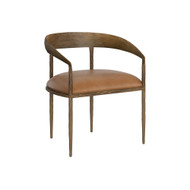 Sunpan Zanatta Dining Armchair - Tan Leather