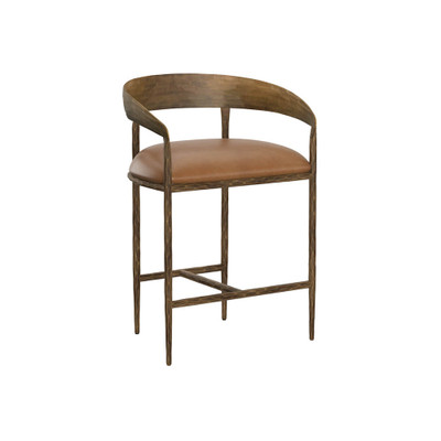 Sunpan Zanatta Counter Stool - Tan Leather