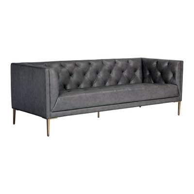 Sunpan Westin Sofa - Vintage Steel Grey Leather