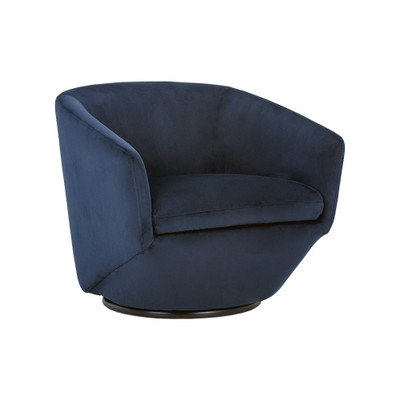 Sunpan Treviso Swivel Lounge Chair - Metropolis Blue