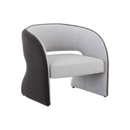 Sunpan Rosalia Lounge Chair - Mina Light Grey / Meg Ash