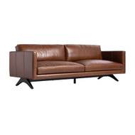 Sunpan Rogers Sofa - Shalimar Tobacco Leather