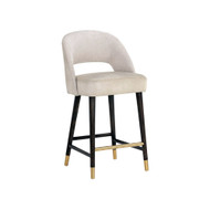 Sunpan Monae Counter Stool - Bravo Cream / Polo Club Muslin