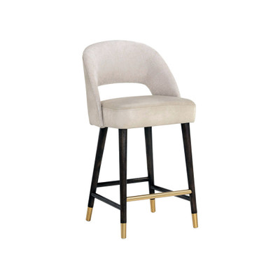 Sunpan Monae Counter Stool - Bravo Cream / Polo Club Muslin
