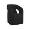 Sunpan Kendrick Wheeled Dining Armchair - Abbington Black