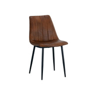 Sunpan Drew Dining Chair - Black - Bravo Cognac - Set Of 2
